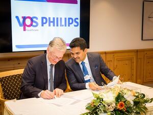 During the signing at the World Economic Forum in Davos.