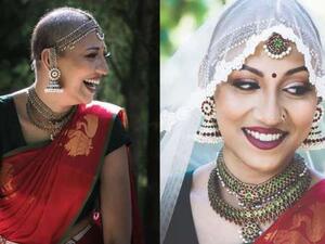 Vashnavi Poovanedran is a cancer survivor's bride. (Vashnavi Poovanedran/ Instagram)