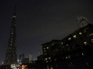 The Burj Khalifa was looking a lot darker than usual as lights were switched off for Earth Hour (AFP/File Photo)	