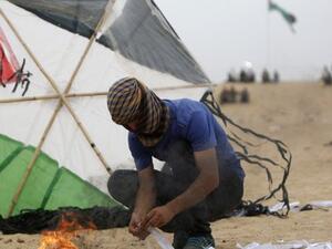Palestinians using burning kites (Twitter)