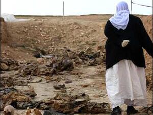 The grave in north Iraq is the latest to be discovered where Yazidis have been murdered by Daesh militants.(Photo: AFP)