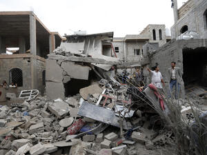 
More than 12 military vehicles had been destroyed by Saudi-led coalition planes during the fighting. (AFP) 