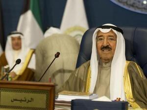 أمير الكويت الشيخ صباح الأحمد الجابر الصباح الدول العربية اثناء افتتاح القمة العربية في العاصمة الكويت
