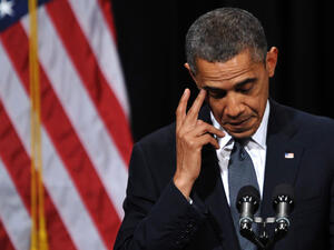 The State Department said Wednesday that the US would "evaluate" its approach to the two-state solution after Netanyahu rejected a Palestinian statehood; President Barack Obama has yet to formally congratulate Benjamin Netanyahu for his win. (AFP/File) 