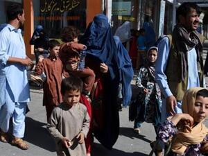 An internally displaced family in Kabul, in 2015 (AFP)