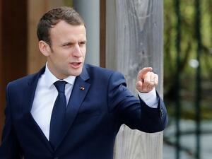 French President Emmanuel Macron faces his first test from the trade unions. (AFP/File Photo)	