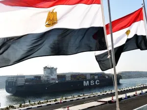 Egypt said it will launch a petrochemical complex, an oil refinery, an industrial complex for solar cells and another for wind turbines, as well as factories for textiles, foodstuffs, electrical appliances and motorcycles. (AFP/ Mohamed El-Shahed)