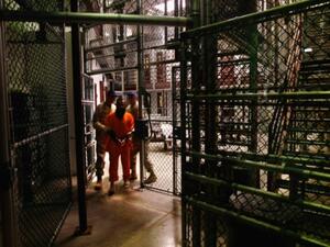 Prisoners at the Guantanamo Bay prison, only 40 detainees are left. (AFP/File Photo)