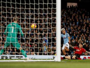 أغويرو يسدد ليسجل هدف سيتي الثاني