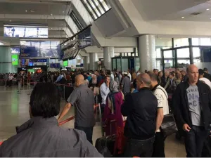 The surprise strike by maintenance workers of Air Algérie left hundreds of passengers stranded in Houari Boumediene airport in Algiers on Tuesday. (Twitter)