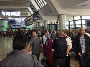 The surprise strike by maintenance workers of Air Algérie left hundreds of passengers stranded in Houari Boumediene airport in Algiers on Tuesday. (Twitter)