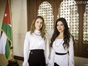  Lujain Oman shared a message about  Queen Rania of Jordan  (Source: Lujain Oman/  Instagram) 