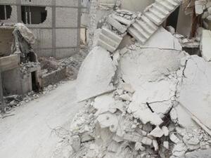 مبنى مدمر في حلب 
