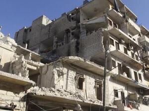 مبنى مدمر في حلب
