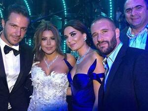 Amel with her new hubby, actress Cyrine Abdelnour and her husband. (File photo)