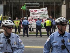 Anti-Erdogan protesters in Washington, D.C. (AFP/Drew Angerer)