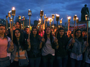 تشهد العاصمة الأرمينية يريفان منذ 13 أبريل، احتجاجات عارمة للمعارضة