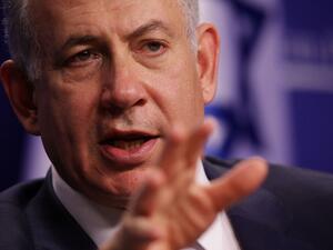 Israeli Prime Minister Benjamin Netanyahu participates in a conversation at the Center for American Progress November 10, 2015 in Washington, DC. (AFP/Alex Wong)