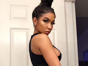 The model was seen kissing Tristan Thompson at a club (Source: laniblair / Instagram)