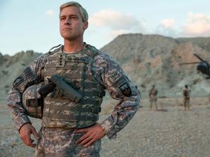 Pitt plays the role of a US serviceman in this Netflix movie. (Business Insider)