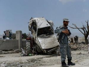 A file photo of a bombed car in Afghanistan. (AFP/File)