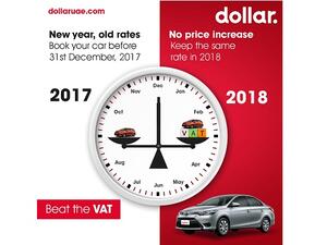 Dollar, one of the fastest growing car rental companies in the region, is giving customers huge savings on car rentals to welcome the New Year.