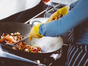 Women in Saudi Arabia are now chefs.  Women in Saudi Arabia are now chefs.