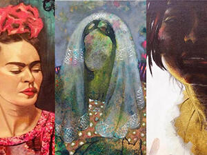 Photo: Part of promotional material from exhibition Blossoming Inspirations at Al-Kahila Gallery. (Ahram)