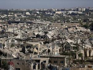منازل مدمرة في حي جوبر بدمشق

