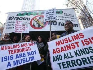 Events took place around the globe, including Iran and Lebanon as well as the British capital, where thousands of Londoners gathered to mark the event with anti-ISIS slogans (AFP/File Photo)

