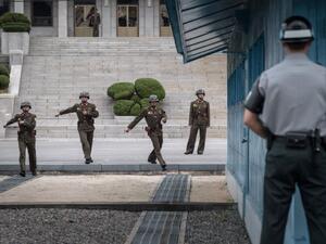 A North Korean vessel is under South Korean sanctions implemented during the previous Park Geun-hye administration. Pictures: The North-South Korea border. (AFP/File)

