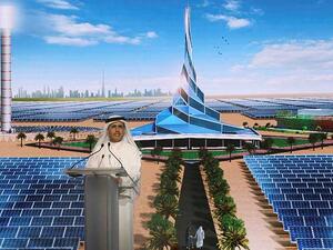 دبي: وضع حجر الأساس لأكبر مشروع استثماري للطاقة الشمسية المُركَّزة في العالم
