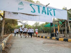 During the run.