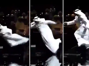 لحظة سقوط الفنان عبدالله رويشد