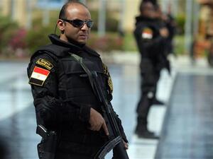 Egyptian police standing guard. (AFP/File)