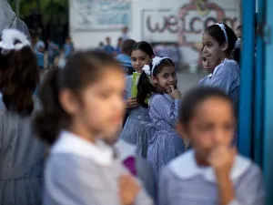 Egypt announced a new strategy in the way the country invests in education, with new sources of funding that would allow partnerships with the private sector. (AFP photo)