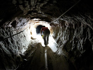 Tunnels serve as the only way in and out of the besieged Gaza Strip. (File Photo)