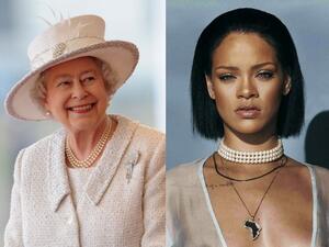 الملكة إليزابيث بملابس ريهانا المثيرة