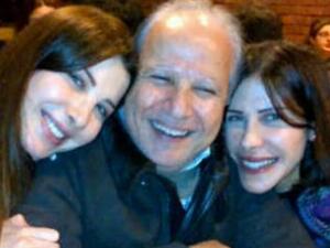 Nancy with her father and sister Nadine