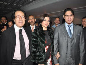 Haifa Wahbi and Ahmad Abu Hashima at exhibit