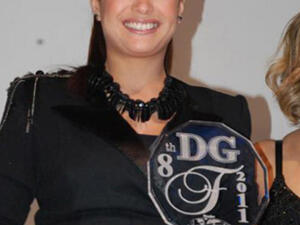 Hind Sabri during awards ceremony