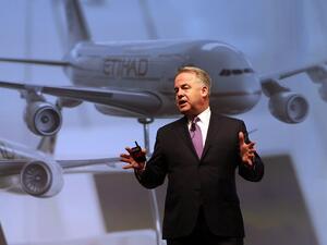 Etihad has announced on Thursday the appointment of Tony Douglas as group CEO replacing James Hogan who stepped down in July. (AFP/ File)