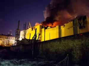The Sunday blaze at the four-story Zimnyaya Vishnya shopping mall in Siberia. Forty-one children were among the dead and 76 people injured (AFP/File Photo)	