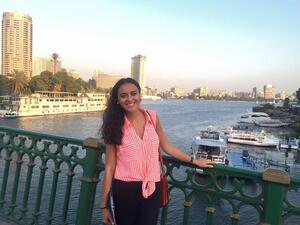Swedish-Syrian singer Faia Younan performed at the Cairo Opera House open-air theatre on Tuesday 2 August. (Facebook)