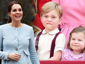 كيت ميدلتون والامير شارلوت وجورج