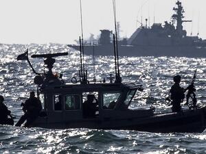 Israeli navy vessels patrolling the Mediterranean Sea (AFP/File Photo)	