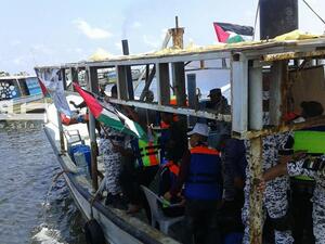   هذا الحراك البحري، يأتي ضمن فعاليات مسيرات العودة وكسر الحصار 