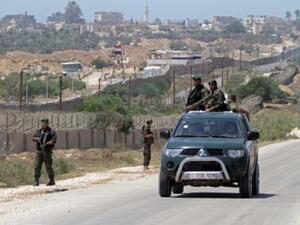 دورية امنية تابعة لحركة حماس على الحدود بين غزة ومصر/أ.ف.ب