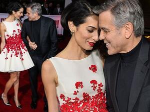 The couple, who have been married for almost two years, strolled down the red carpet in LA hand-in-hand last night. (Courtesy of Splash)