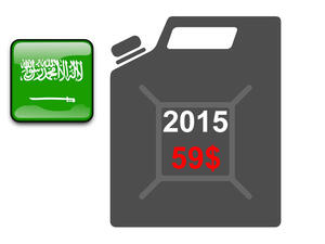 الحكومة السعودية قد بنت موازنة العام القادم 2015، على سعر نفط 59 دولارا للبرميل (خام برنت)